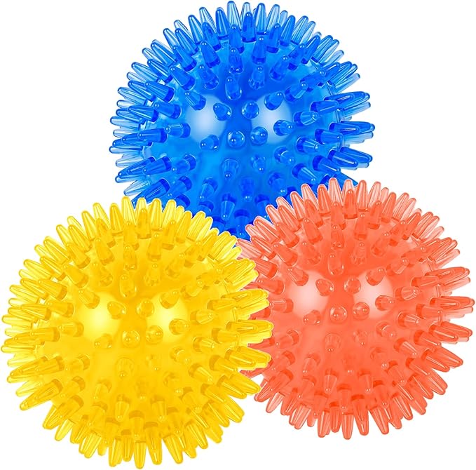 Dog Balls Pet Toys for Small Medium Dogs Clean Teeth and Training Squeaky Balls(3 Pack)