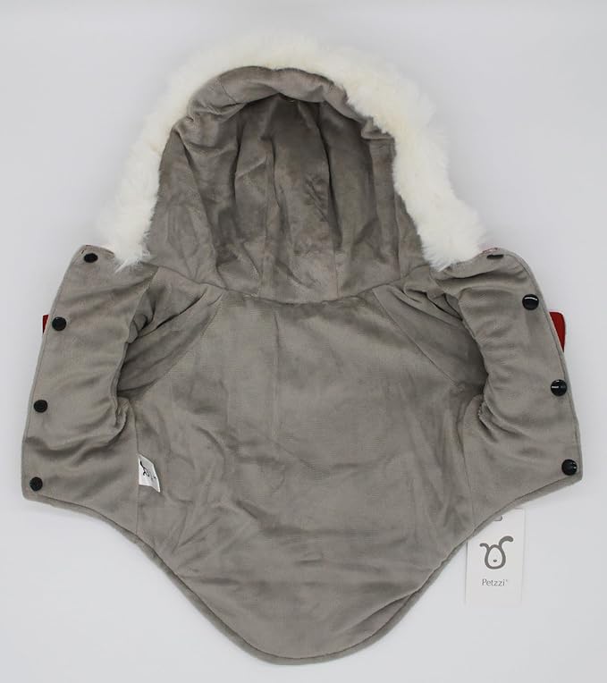 Pet Warm Dog Coat for Winter Cold Weather Dog Clothes Hooded Dog Jacket Small Puppies Medium Large Dog Cat Clothes Insulated Padded Snow Jacket (X-Large, Dark Red)