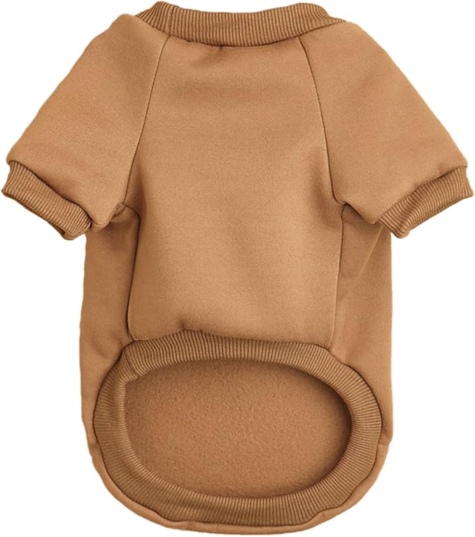 Puppy Sweater for Small Dogs Clothes Warm Winter Cat Clothe Pet Sweatshirt Knitwear Doggie Kitten Clothing, Coffee, Small