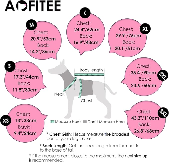 AOFITEE Dog Coat, Warm Dog Winter Coat for Large Dogs, Reflective Turtleneck Dogs Jacket with Harness Built in, Waterproof Windproof Pet Puffer Jacket Fleece Vest for Cold Weather, Pink XXXL