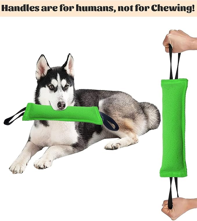 Clysrou Dog Tug Toy Tough Jute Bite Pillow Lasting Training Equipment Puppy to Large Dogs Interactive