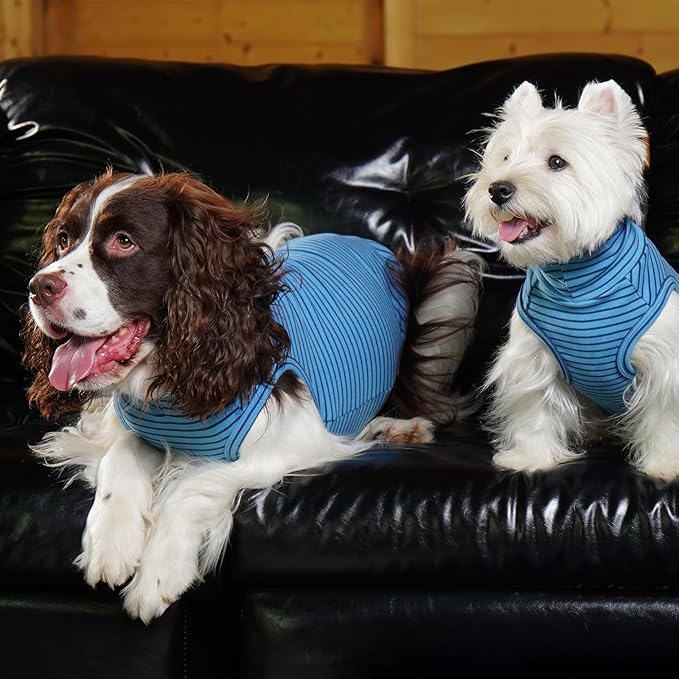 ROZKITCH Dog Sweaters for Large Dogs Winter Dog Pullover, Warm Sweatshirt with High Neck for French Bulldog Small Pets, Lightweight & Comfortable BlueStripe XL