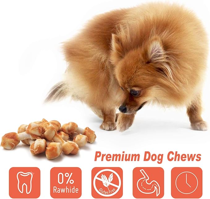 Premium Dog Bones, Made with Real Chicken & Wholesome Vegetables, Rawhide Alternative, Medium 5pcs/Pack x 2packs