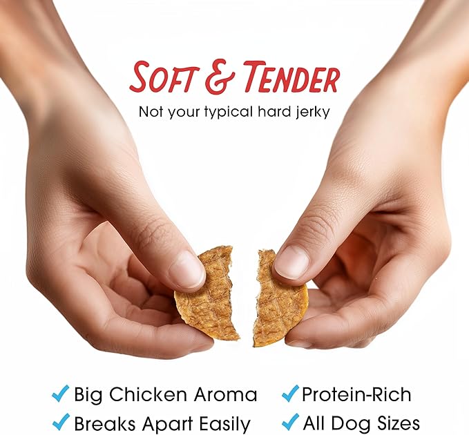 Farmland Traditions Dogs Love Chicken Jerky Dog Treats with Only 3 Ingredients and No Fillers, 2 Pound Bag