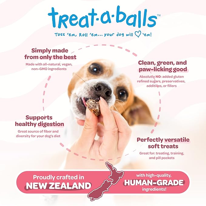 Cranberry, Pumpkin, & Apple Healthy Dog Treats - Vegan, Non-GMO, Human Grade - All Breeds, Sizes, & Ages - All Natural, Lean, Gluten-Free, Soft & Chewy - 6pk (108 Dog Treats Bulk)