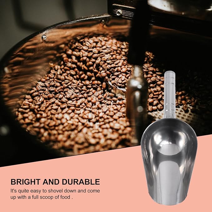 POPETPOP 2pcs Ice Scoop Pet Feeding Scoop s Quart Metal Feed 1 Cup Hand Stainless Steel Aluminum Dog Feeding Shovel Dog Treat Food Durable