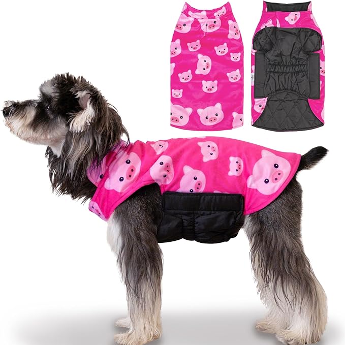 CuteBone Winter Dog Jacket - Waterproof, Windproof, Reversible, Thick, Adjustable Soft Coats for Small to Large Dogs