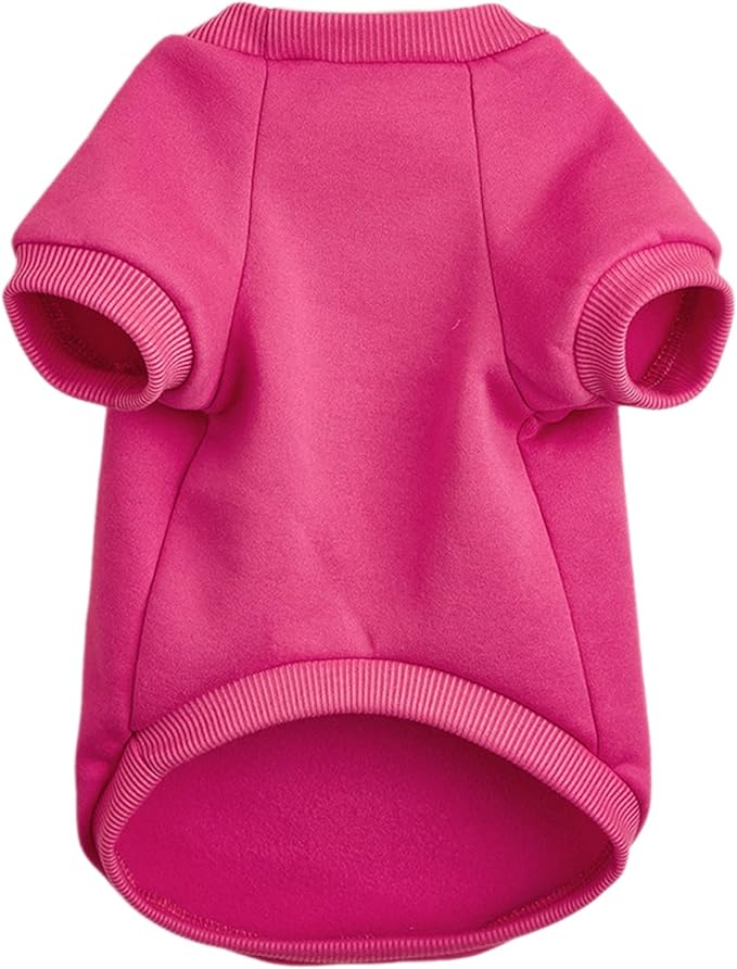Puppy Sweater for Small Dogs Clothes Warm Winter Cat Clothe Pet Sweatshirt Knitwear Doggie Kitten Clothing, Rose, Small