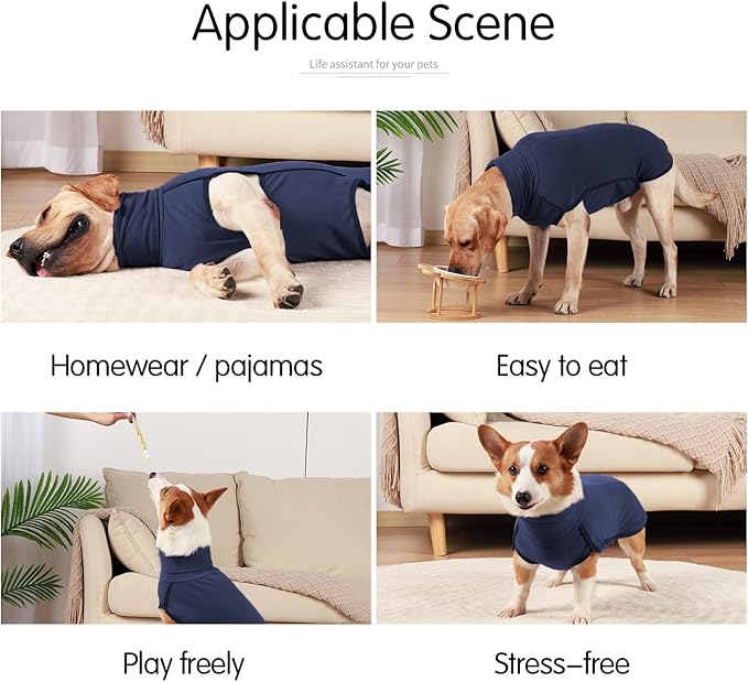 Dog Sweater Pullover Cold Weather Vest for Dogs Dog Sweatshirt & Jacket for Indoor and Outdoor Use (Medium, Navy Blue)