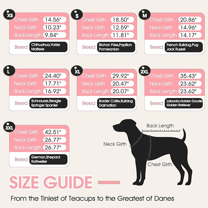 Dog Coat with Harness Built in -Pink,XL- Fleece Lined Dog Snow Jacket Snowsuit，Adjustable Reflective Winter Warm Cold Weather Coat