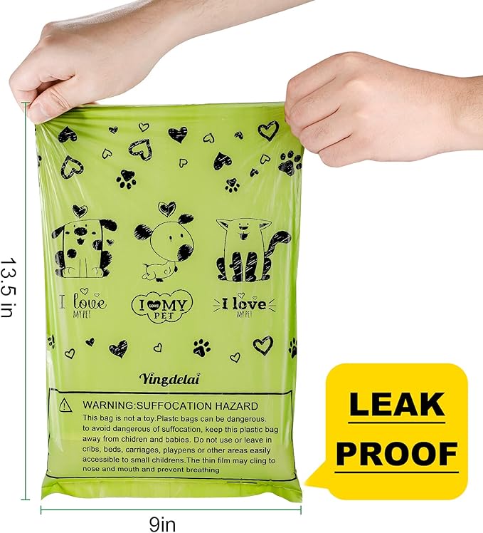 Dog Poop Bag Biodegradable - 540 Count Dog Waste Bags with Dispenser, Extra Thick Strong Leak Proof Poop Bags for Dogs Doggy | Scented