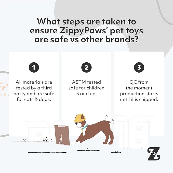 ZippyPaws Squeakie Crawler- No Stuffing Dog Toy to Keep Them Busy, for Small, Medium, & Large Dogs, Squeaky Pet Toy for Boredom, Unstuffed Chew Toy, Soft Plush Puppy Products, Moody The Moose- 12"