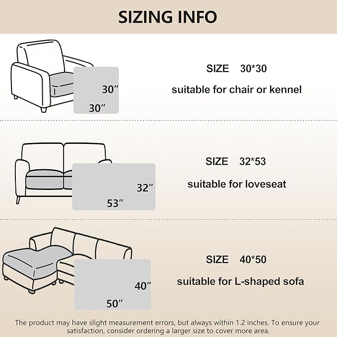 gogobunny 100% Double-Sided Waterproof Dog Bed Cover Pet Blanket Sofa Couch Furniture Protector for Puppy Large Dog Cat, Reversible (30x30 Inch (Pack of 1), Dark Cream/Light Cream)