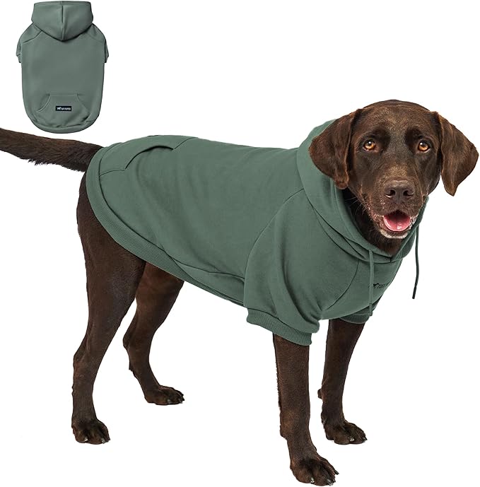 Tuff Pupper Dog Hoodie | Premium Quality 100% Organic Cotton | Ultra Soft Interior for Superior Comfort | Elastic Cuffs & Drawstring for Warmth | Stretch Fit Suitable for All Breeds (Teal, 3XL)