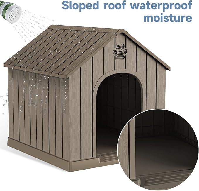 Vixzen Dog House Outdoor & Indoor Resin Snug Small Dog Bed for Daily Comfort
