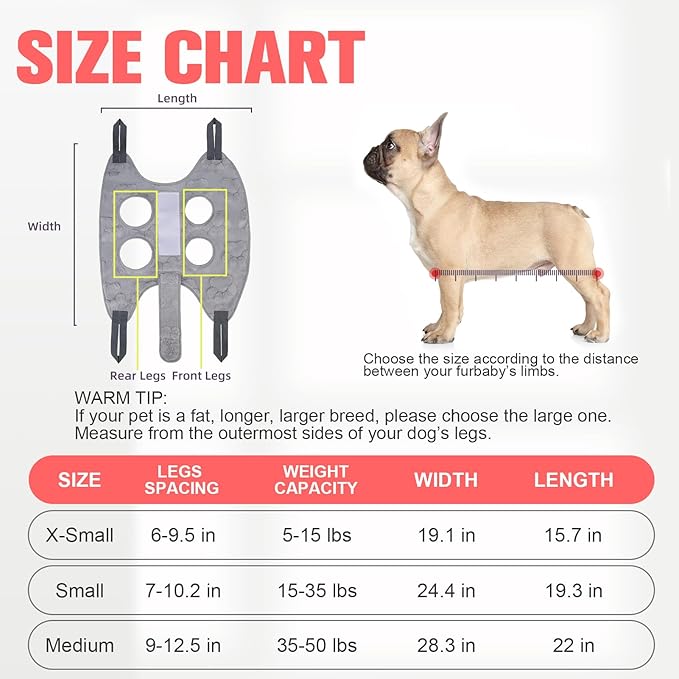 PAWCHIE Dog Grooming Hammock Harness for Dogs & Cats with Pet Nail Clipper Trimmer,Cat Hanger Sling for Trimming Clipping Nails,Warm Plush Dog Hammock Restraint Bag for Small Medium Large Dogs,Grey XS