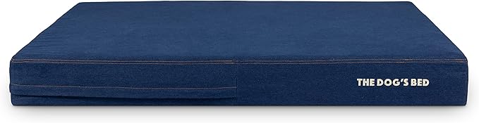 The Dog’s Bed Orthopedic Memory Foam Dog Bed, XXL Blue Denim, Pain Relief for Arthritis, Hip & Elbow Dysplasia, Post Surgery, Lameness, Supportive, Calming, Waterproof Washable Cover