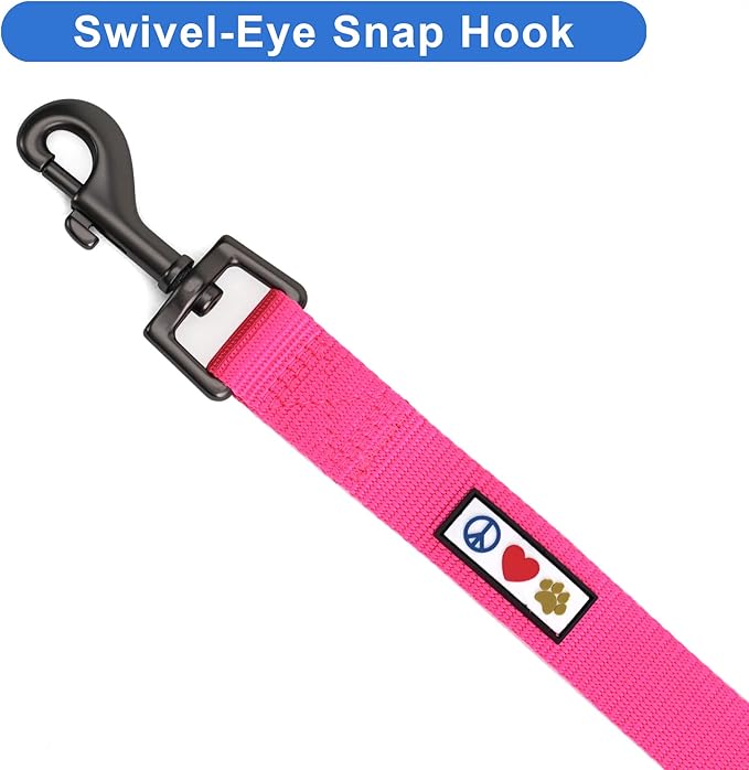 Pawtitas Solid Puppy Leash - 6 ft Behavioral Dog Leash for Miniature Dogs & Cats, Available in Extra Small & Medium/Large