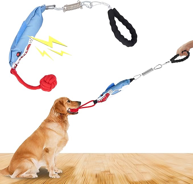 Dog tug of war Toy with Handle,Interactive Dog Toys with Squeak for for Small to Medium Dogs to Exercise Play Rope,Interactive Dog Toys for Boredom