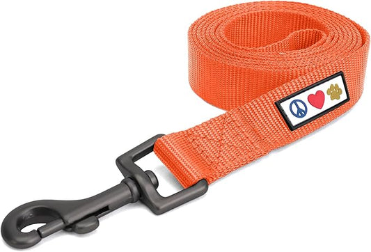 Pawtitas 6 FT Comfortable Leash - Solid Color, Extra Small to Small Sizes, Orange, Ideal for Puppy Training