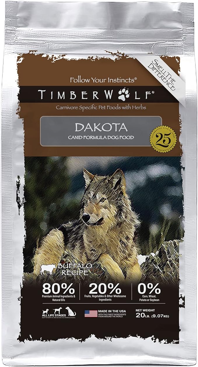 Timberwolf Dakota Buffalo Recipe Dry Dog Food 20lb