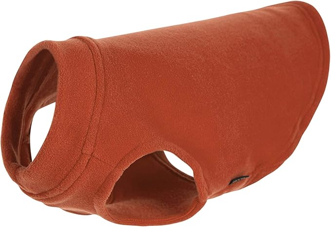 Gooby Stretch Fleece Vest Dog Sweater - Pumpkin, X-Small - Warm Pullover Super Stretchy Fleece Dog Jacket for Small to Large Dogs