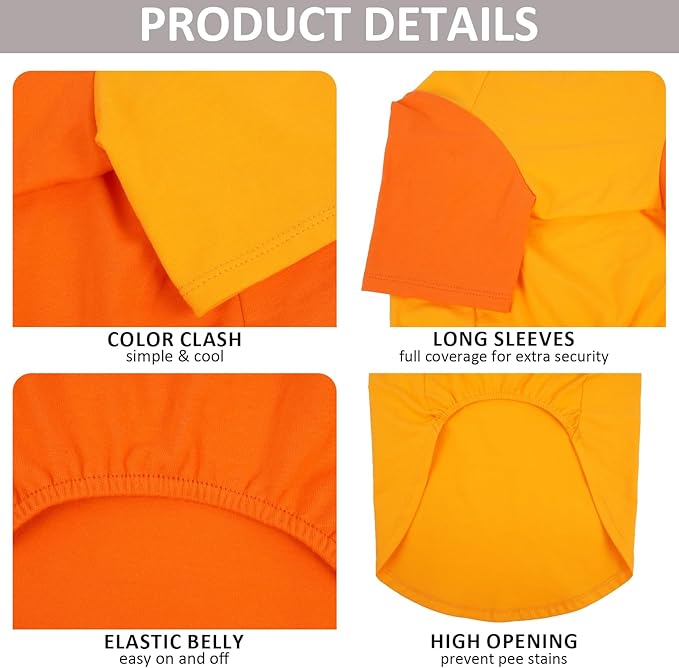 IKUPUKO 2 Pack Dog T-Shirts for Extra Large Dogs Soft Breathable Cotton Shirt Shedding Control Clothes for Great Dane, Summer Hot Weather Walking, Seaside, Park Play, XXXXXL
