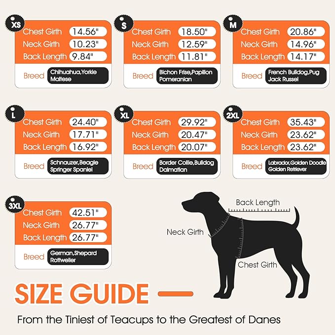 Dog Coat with Harness Built in -Orange,Medium- Fleece Lined Dog Snow Jacket Snowsuit，Adjustable Reflective Winter Warm Cold Weather Coat