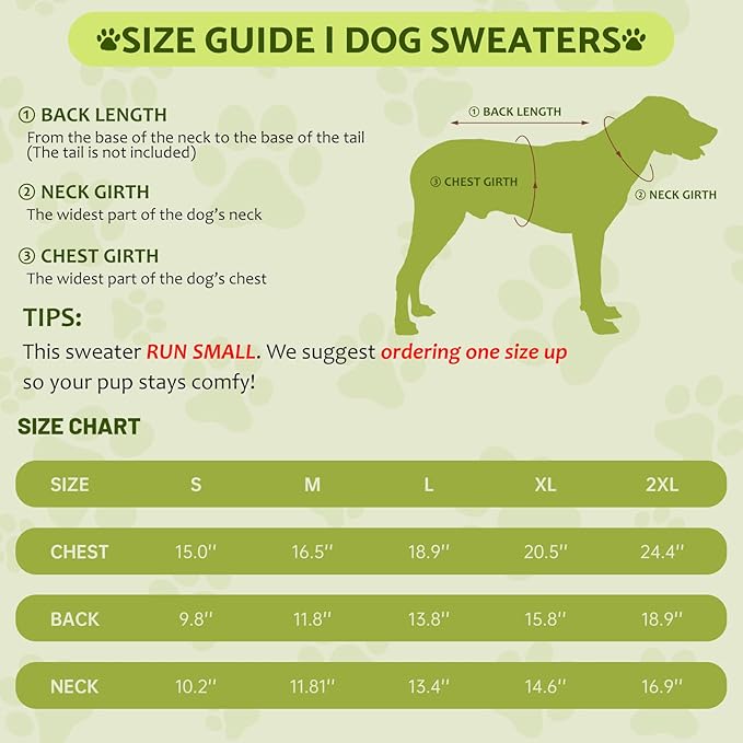 Small Dog Sweater, Knitted Striped Pullover Dog Clothes for Cold Weather, Thick Warm Cozy Stretchy Sweater for Chihuahua, Bulldog, Dachshund, Pug(Red & White Strip, XL)