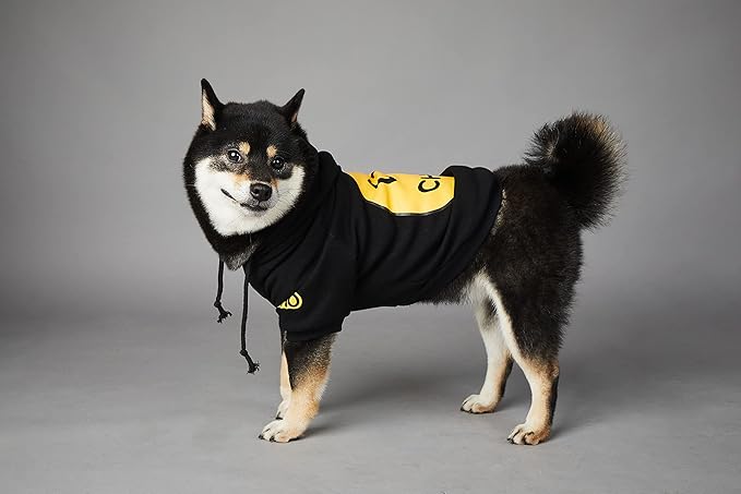 ChoChoCho Smiley Dog Hoodie Stylish Dog Clothes Smiley Face Sweater Cotton Sweatshirt Fashion Outfit for Dogs Cats Puppy Small Medium Large (2XL, Black)