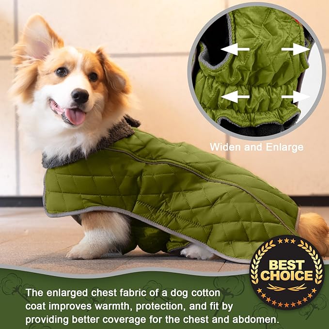 Fragralley Dog Winter Coat, Waterproof Windproof Reflective Fleece Jacket with Harness Hole, Warm Snow Vest for Small Medium Large Dogs, Ideal Gifts