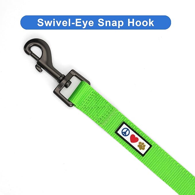 Pawtitas 6 FT Solid Color Leash Puppy Leash Dog Leash Comfortable Handle Dog Training Leash 6 ft Dog Leash Medium Dog Leash/Large Dog Leash Green Dog Leash
