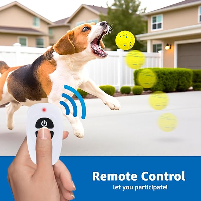 Dolita Interactive Dog Toy with Remote 3 Modes Tough Chewers Dog Ball,Smart Motion-Activated,E-TPU Material Toys for Aggressive Chewers,Large/Medium Dogs