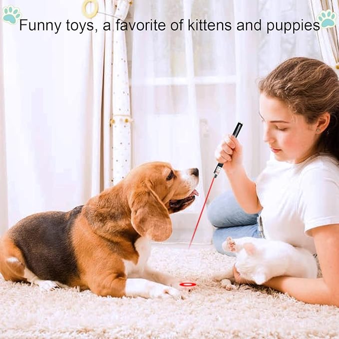 Laser Pointer for Cats and Dogs - 3 Pack Pet Kitten Indoor Training Chaser Toys - Cat Pointer Teaching Indicator