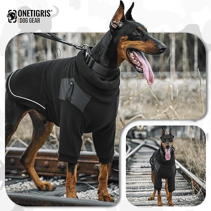 OneTigris Dog Sweater, Turtleneck Thick Dog Sweater for Small Medium Dogs, Warm Clothes for Cold Weather, Soft Lightweight and Stretchy Winter Coat for Christmas Thanksgiving