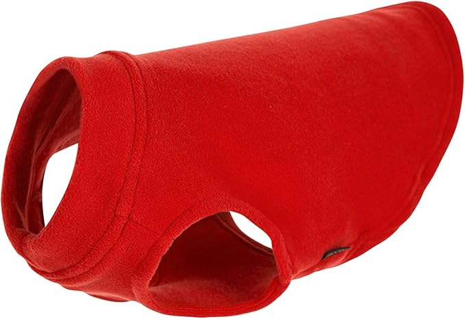 Gooby - Stretch Fleece Vest, Pullover Fleece Vest Jacket Sweater for Dogs, Red, Small