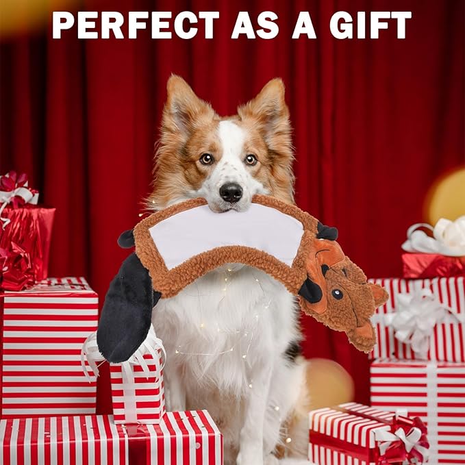 SCENEREAL Fall Thanksgiving Stuffless Dog Squeaky Toys for Medium Large Dogs, 3 Pack Holiday Halloween Pet Crinkle Toy with Squeaker for Puppy Chew, Interactive Dog Plush Toys Gift for Boy Girl