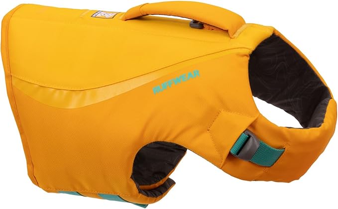 Ruffwear, Float Coat Dog Life Jacket, Premium Buoyancy Swim Vest with Lift Handle, Secure Fit & Reflective Trim, Adjustable Flotation for Swimming, Boating, & Outdoor Adventures, Wave Orange, X-Large