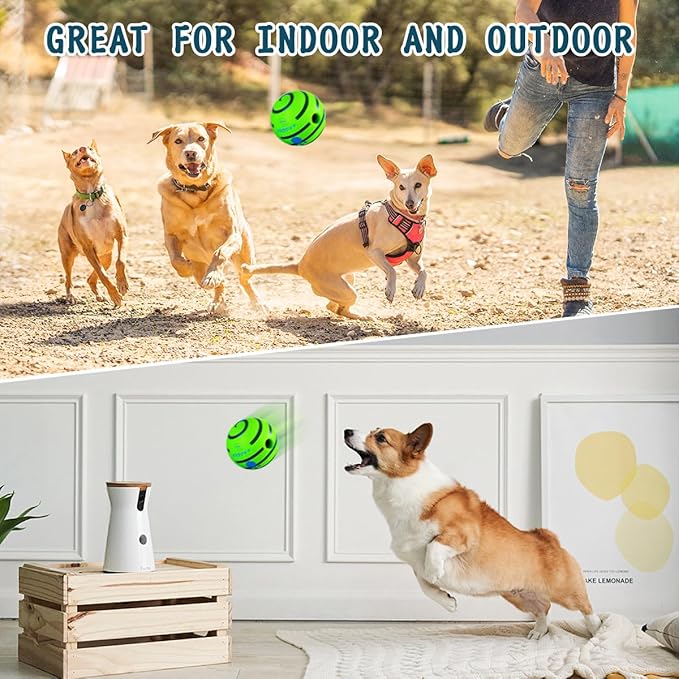 HYQ Small Dog Toys, Interactive Ball, Squeaky Toys for Small to Large Dogs - 5.91 inch