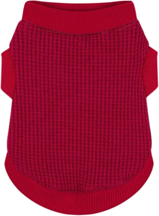 Cozy and Functional Dog Shirts for Small Puppies: Stretchable Wine Red Attire with Easy-On Design, Ideal for Chihuahuas and Yorkies - Enhance Comfort and Playfulness on Chill Days XX-Large