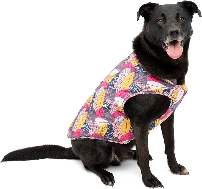 Kurgo Loft Dog Jacket - Reversible Cozy Coat for Outdoor Adventures - Water Resistant - Athletic Fit - Machine Washable Fabric - Reflective Dog Gear - Small - Fall Festival