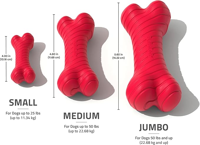 Playology Dog Toys | Dual Layer Bone Durable Chew Toy Bone for Dogs (Value 3-Pack) | Small Beef Scented Toy - Easy to Clean and Made from Non Toxic Materials