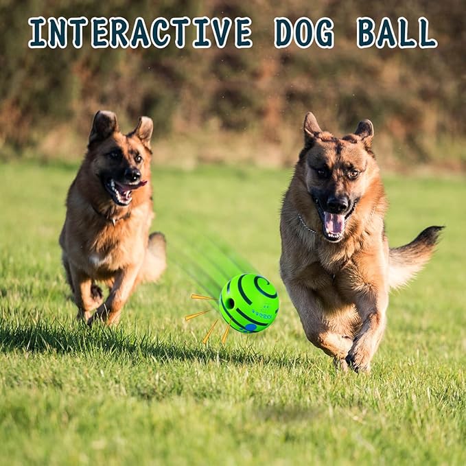 HYQ Interactive Ball for Small Medium Large Dogs - Squeaky Puppy Toy to Keep Them Busy - 5.51 Inch