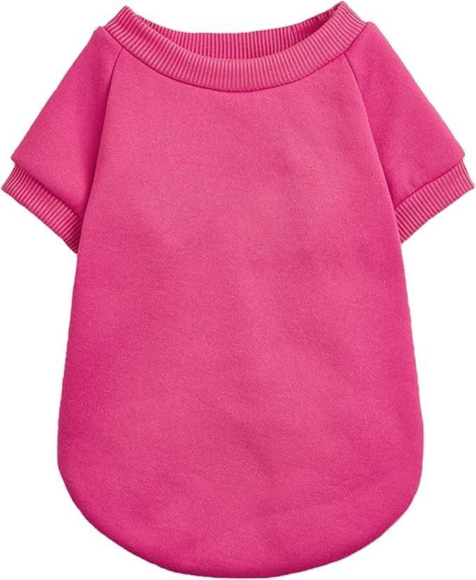 Puppy Sweater for Small Dogs Clothes Warm Winter Cat Clothe Pet Sweatshirt Knitwear Doggie Kitten Clothing, Rose, X-Small
