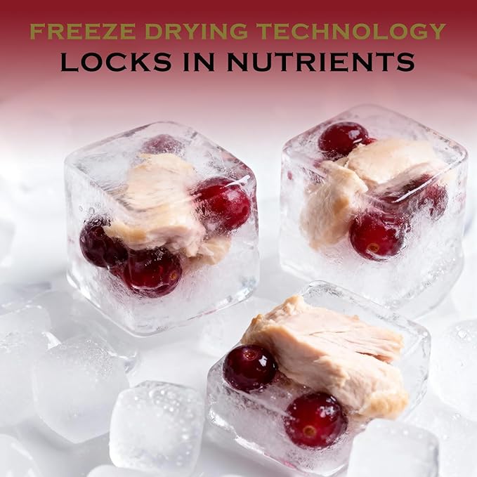 Freeze-Dried Chicken Cranberry Treats for Dogs & Cats, Grain Free Limited Ingredient Training Treats,High Protein, 4.5 oz