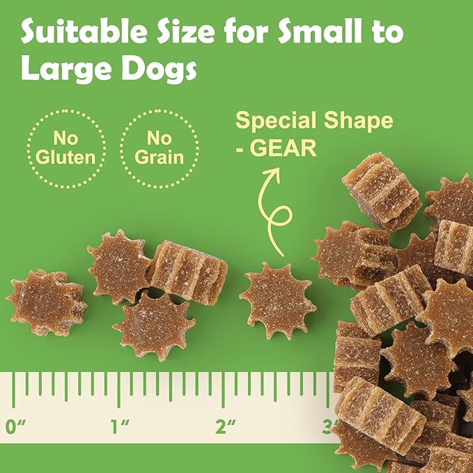MON2SUN Grain-Free Soft Dog Treats, Gear-Shaped Training Treats for Puppy to Senior, Chicken Flavor, Low Calorie & Gluten-Free, 21.2 oz