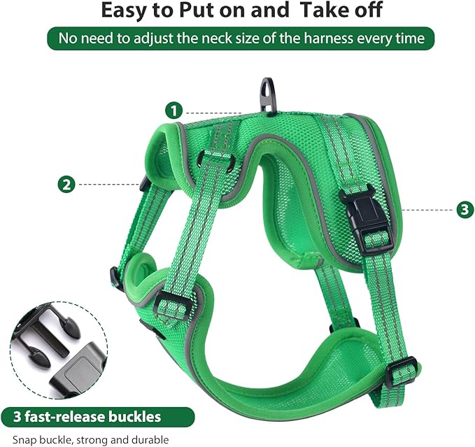 Rttochfy Cat Harness and Leash Set, Adjustable and Reflective Cat Vest, Escape Proof Kitten Harness, Easy to Put on with 3 Buckles for Cats Walking and Traveling (Red, S)