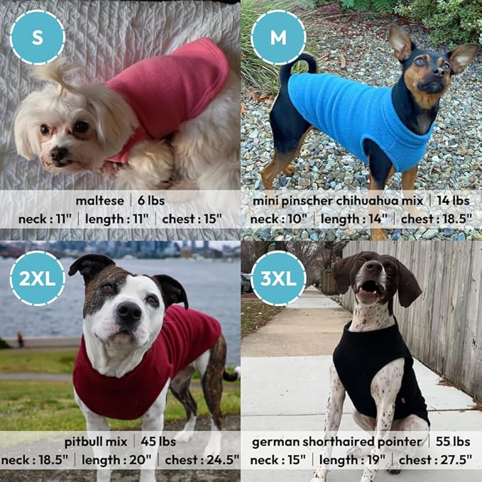 Gooby Stretch Fleece Vest Dog Sweater - Lavender, 2X-Large - Warm Pullover Super Stretchy Fleece Dog Jacket for Small to Large Dogs