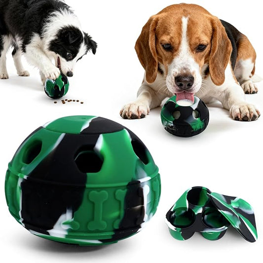 IFOYO Frozen Treat Dog Toy Ball for Small to Medium Dogs, Silicone Enrichment Dog Toys to Keep Them Busy, Reduce Anxiety, Puzzle Treat Dispensing Dogs Toys for Slow Food Training, Easy to Clean