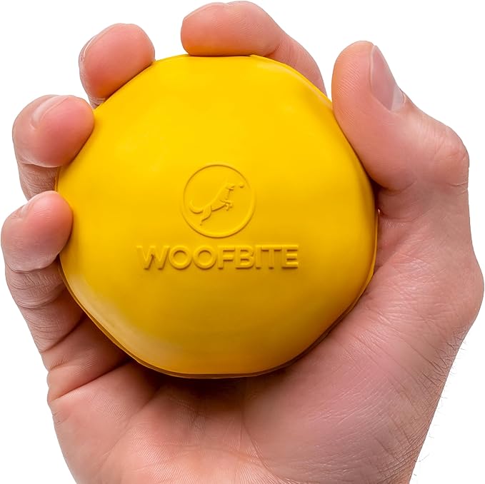 Indestructible Dog Ball - Lifetime Replacement - Durable Dog Toy for Aggressive Chewers - Safe, Non-Toxic Natural Rubber - Chew & Fetch - Tough, Heavy Duty - 3” (Tennis Ball Size)